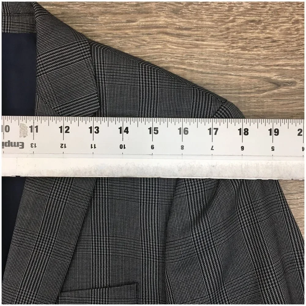 J CREW Mens Blazer Sport Coat Casual Jacket Size 38R 2 Button Wool Suit THOMPSON